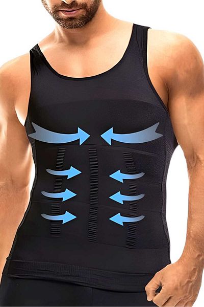 Tezzgelsin Men's Body Shaping Chest and Belly Lifting Firming Breathable Athlete Corset 6 Pieces