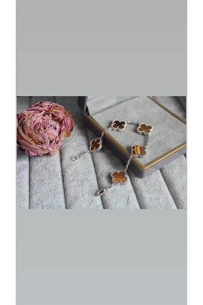 ANGELSS JEWELLERY Tiger Eye Silver * Bracelet (Type Model Tiger Eye Silver Color Bracelet)