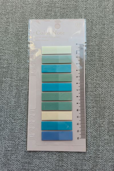 Mona Craftist Soft Pastel Colored 200 Sheets Post-It Note Paper - Index Sticker with Ruler