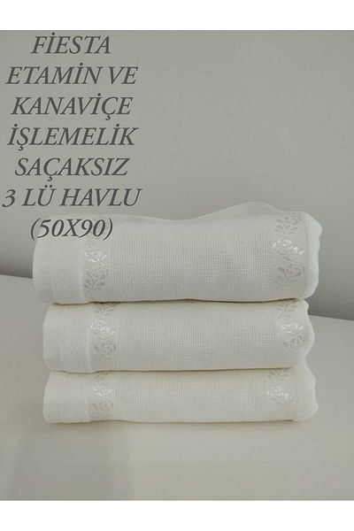 HMZ Σετ 3 υφασμάτινων πετσετών Etmín και Kanaviche - Δαχτυλίδι χεριών (50x90)