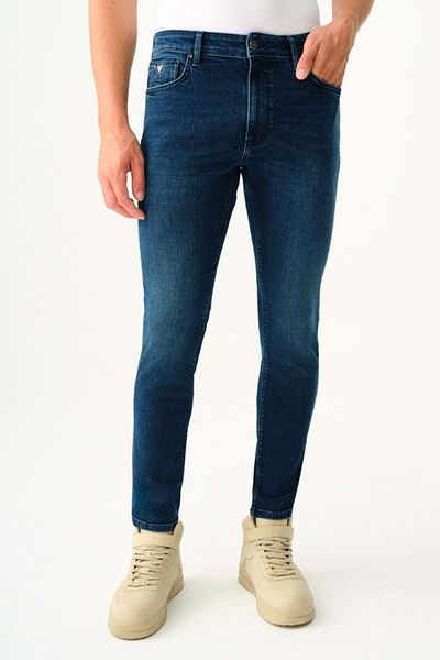 Loft Justin Skinny Fit Men's Trousers - Dark Blue, 28 - Lf 2037025