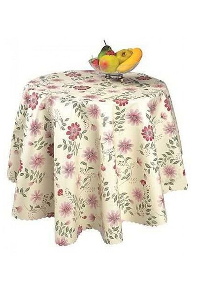 Angoravi Sermat Ready Table Cloth 140x140 Cm Round Royaleks-MH69