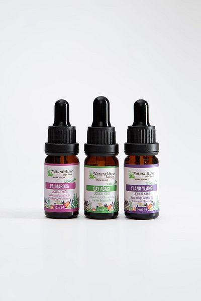 NaturaMisse Tea Tree Essential Oil - 10 ml Ylang, 10 ml Palmarosa, 100% Pure