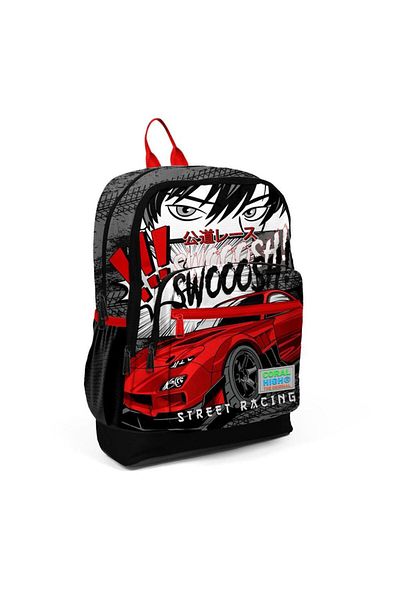 Coral High Rucsac de școală de dimensiuni mari Anime Car 23747