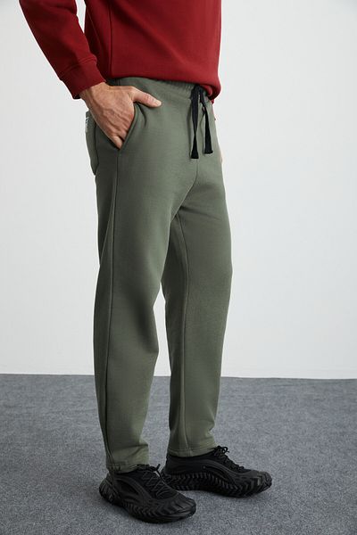 GRIMELANGE Khakifarbene Herren-Jogginghose – weich, bequem, elastisch