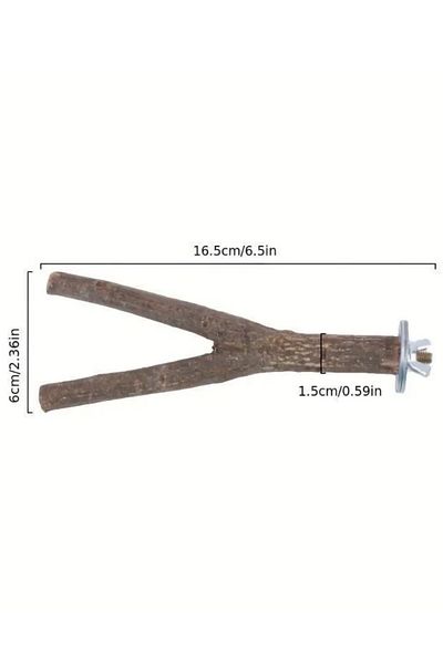 Alyones Wooden and Plastic Combination Bird Stand Toy Fork