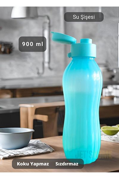 Jet's Home 900 ml Blue Water Bottle - Leak Proof Lid, Bpa Free, Medium Size Unscented Flask