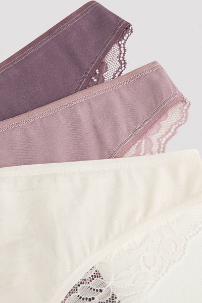 Penti Πολύχρωμο Μωβ Haze Lacy Back 3 τεμαχίων Brazilian εσώρουχο