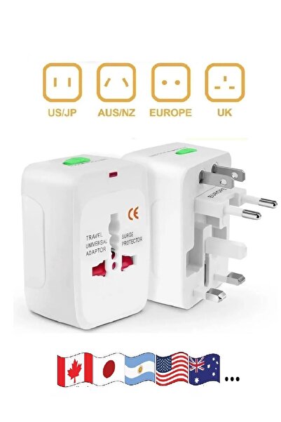 ANKTEK Universal Dünya Seyahat Adaptörü Priz Çevirici Dönüştürücü Fiş Amerikan Japon Çin S.Arabistan İng