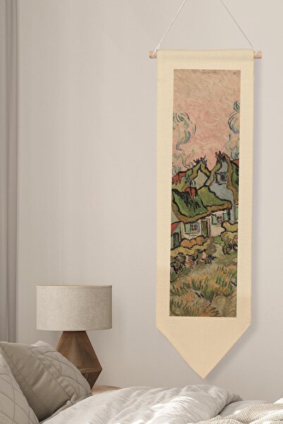 Postifull Van Gogh Duvar Halısı, Sanat Serisi Dekor, 100cm Kanvas Flama Askıl...