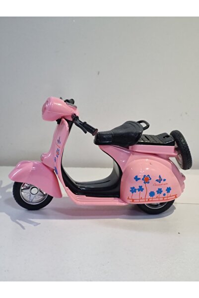 Hepsilazım Oyuncak Motor Vespa Çek Bırak Model Araç Hediyelik Oyuncak Motosiklet 13 Cm Çek Bırak Pembe