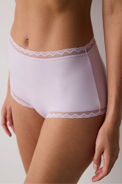 Penti Ψηλόμεσο Micro Lace Lace Slip εσώρουχο - Ανοιχτό ροζ