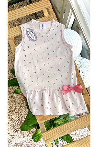 Happy Moon Bebek Giyim Kız Bebek Hediyelik Penye Elbise %100 Pamuk Ince Terle...