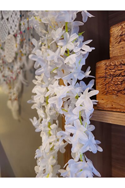 YASİMA Yapay Çiçek Ortanca Leylak Beyaz Sarmaşık 2Metre EV Dekor Balkon Nişan...