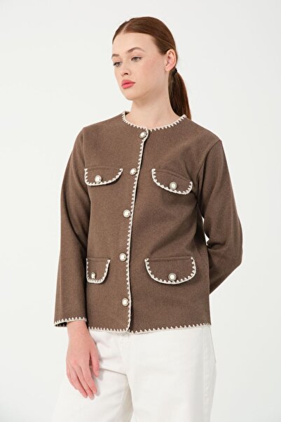 PİNK FLY Плетено кашмирено сако с четири джоба