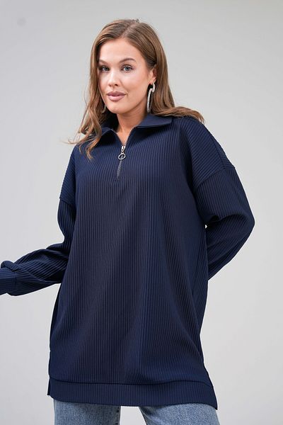 VOLT CLOTHİNG Pulover lung de damă cu fermoar