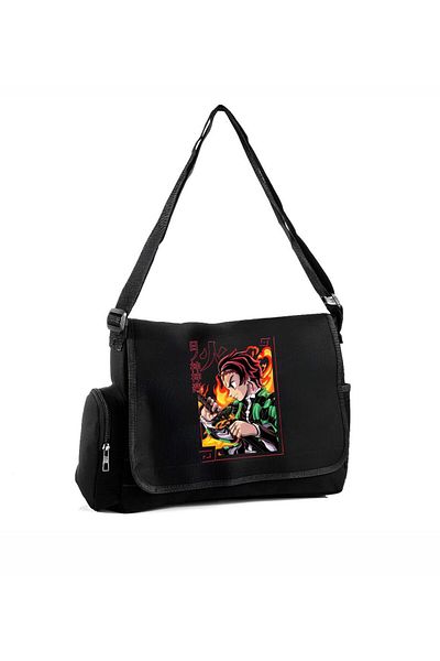 Aesthia Demon Slayer Tanjiro Kamado Printed Messenger Bag - Mingalondon