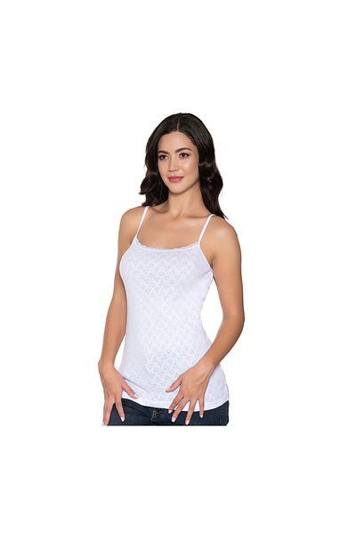 Pi Giyim Women's 6-Piece Jacquard Rope Strap Tank Top