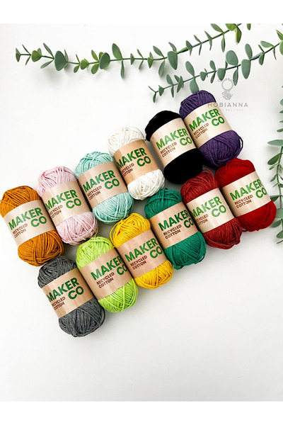 Hobianna MakerCo 12'li Kutulu İplik Seti, 25gr (Punch, Amigurumi, Tığ İşi)