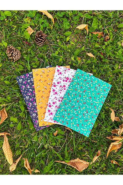 Fly Notes Σετ σχολικών σημειωματάριων 13x20 cm 64 σελίδων χωρίς γραμμή - Σειρά Memory, Note and Flower