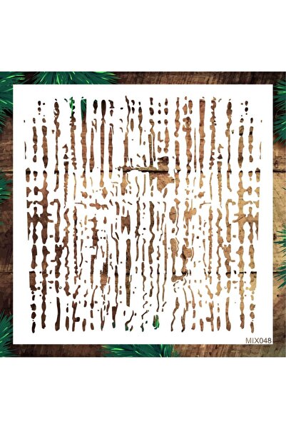 STENCİLTASARIM Stencil Tasarım Mıx048 Duvar Ahşap Cam Boyama Deseni
