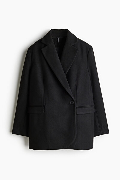 H&M Tüylü Yüzeyli Gabardin Blazer