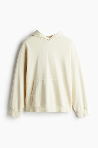 H&M Loose Fit Kapüşonlu Yıkanmış Üst