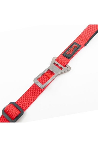 Tailpetz Travel Leash Araç Emniyet Tokası Kedi Köpek Gezdirme Sevk Kayışı Kırmızı