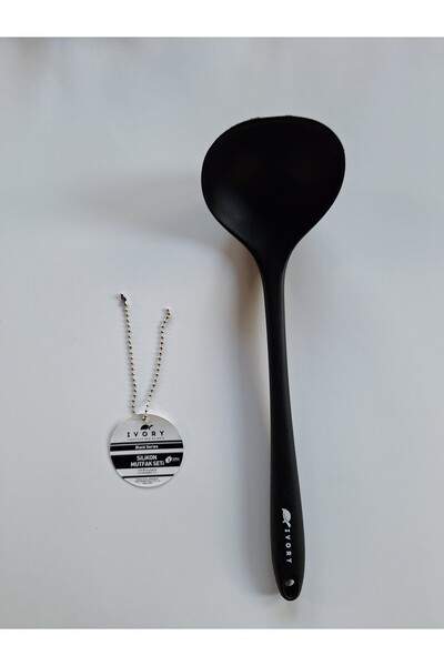 EMPA Black Set of 3, Suitable with Fireproof and Non-Stick Colander, Spatula, Ladle Supplies