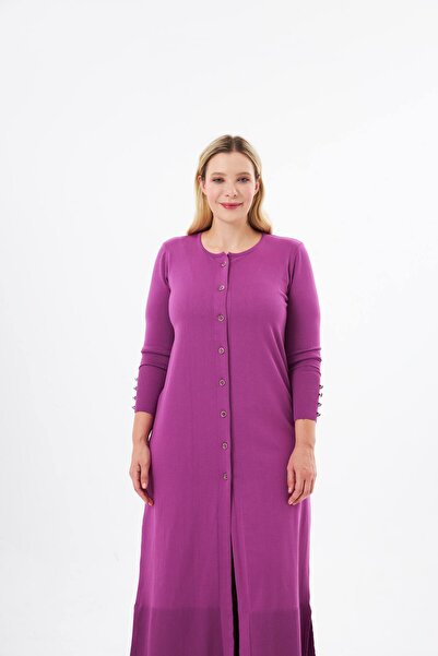 BELİN Uzun Bisiklet Yaka Triko Hırka