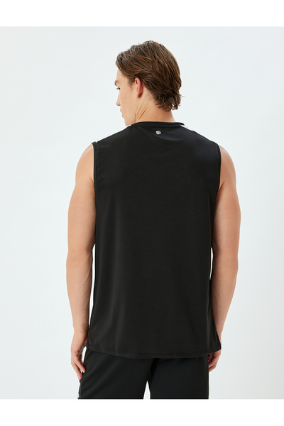 Koton Slogan Printed Crew Neck Sleeveless Sports Tank Top
