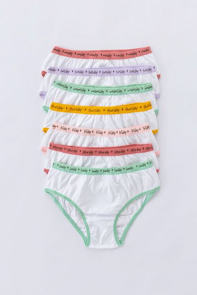 Penti White Girl's Days 7-pack Slip Panties