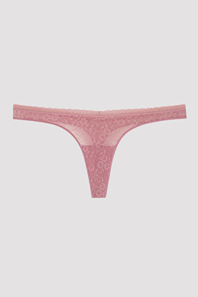 Penti Easy Lace Dantel V Kesim Pembe Tanga Külot