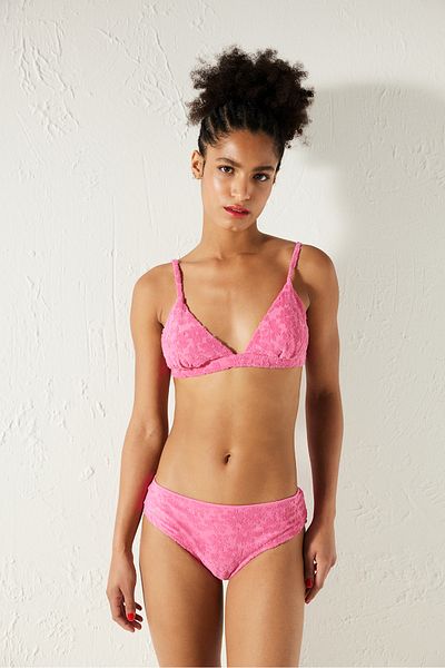Penti Cindy – Hipster-Bikinihose aus Frotteestoff in Rosa
