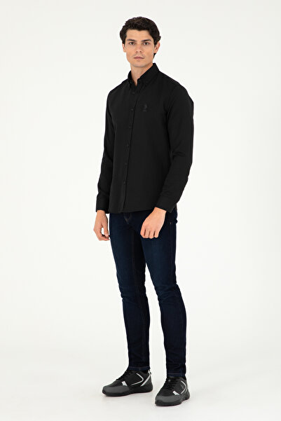 U.S. Polo Assn. Чоловічий чорний з довгим рукавом Basic Сорочка 50293427VR046