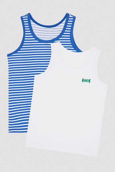 Penti Multicolored Boy's Striped 2-Piece Undershirt