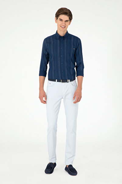 U.S. Polo Assn. Men's Light Blue Canvas Trousers 50286003-Vr003