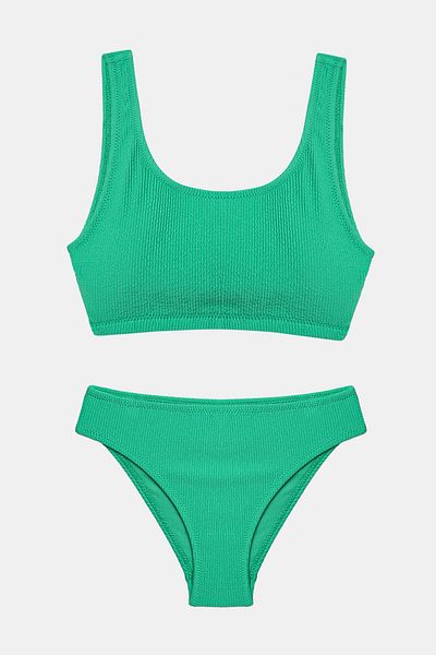 Penti Grünes Basic Neckholder-Bikini-Set für junge Mädchen