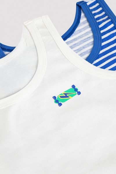 Penti Multicolored Boy's Striped 2-Piece Undershirt