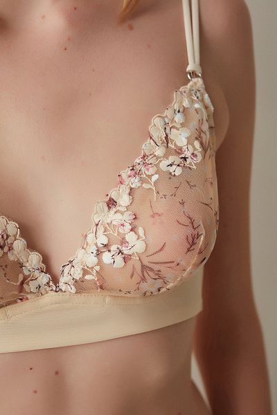 Penti Ανοιχτό μπεζ Glam Broderie Underwire σουτιέν