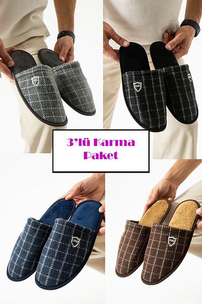 star shoes Παντόφλες Χειμερινού Σπίτι 3 τεμαχίων Χειμερινές Παντόφλες Παντόφλες Επισκεπτών