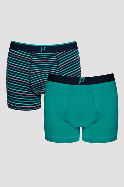 Penti Zweiteilige mehrfarbige Herren-Boxershorts mit Streifenmuster