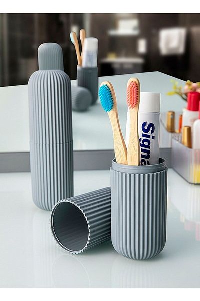 Boldy Travel Storage Container Toothbrush Holder Organizer Bathroom Box Multi-Purpose Makeup Box Glasses Box 1 Piece
