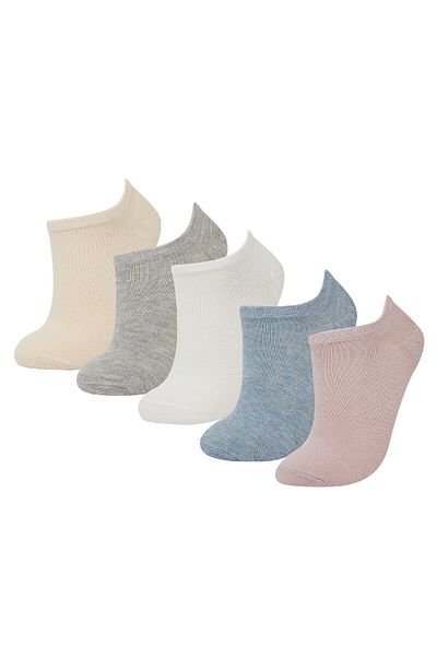 DeFacto Girl's 5-Piece Cotton Booties Socks D7850A8Ns