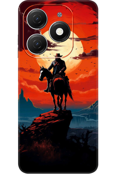 omix X7 Uyumlu Kamera Korumalı Baskılı HD+ Silikon Kılıf Atlı