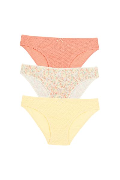 Penti Soft Pointel Printed 3-Piece Slip Panties