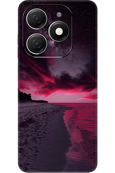 TECNO Spark 20 (KJ5n) Uyumlu Kamera Korumalı Bulut Baskılı HD+ Silikon Kılıf