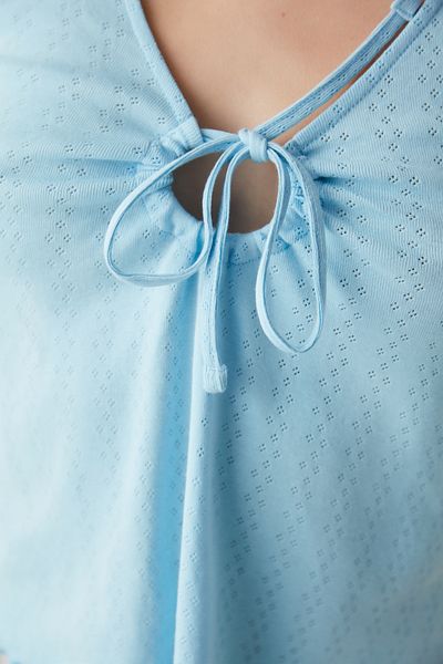 Penti Blue Tie Detailed Athlete Pajama Top