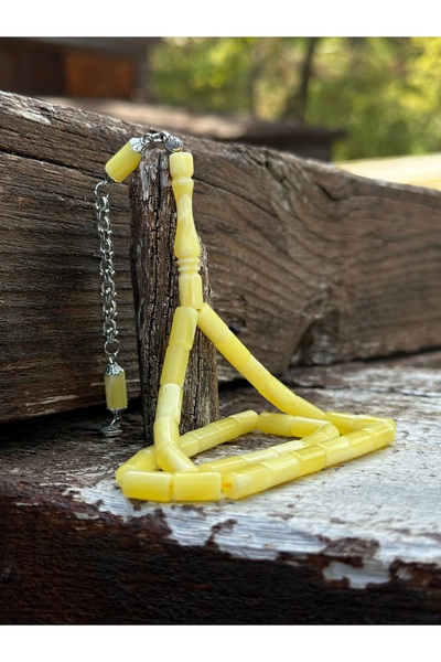 TESBİHSARAYI Beyrut Damla Kehribar - Özel Harf Takılabilir - Toz Damla