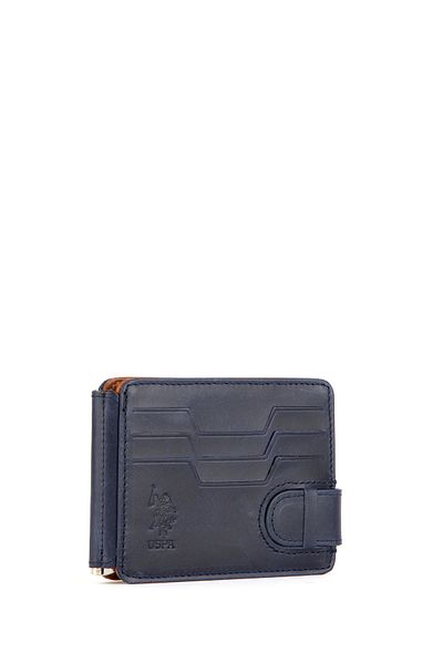 U.S. Polo Assn. حامل بطاقات باللون الأزرق الداكن للرجال 50295073 -VR033